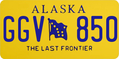 AK license plate GGV850