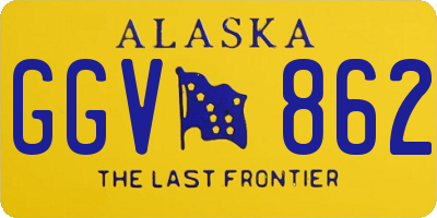 AK license plate GGV862
