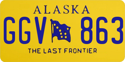 AK license plate GGV863