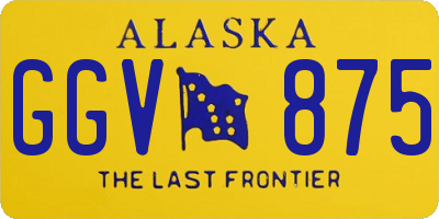 AK license plate GGV875