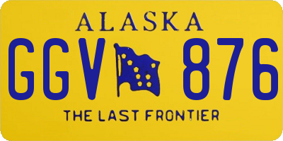 AK license plate GGV876
