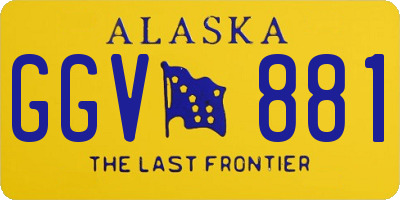 AK license plate GGV881