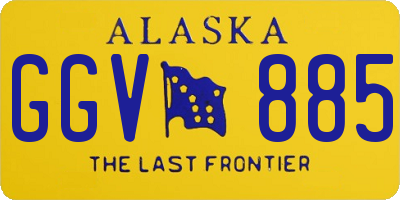 AK license plate GGV885