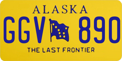 AK license plate GGV890