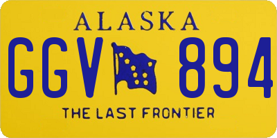 AK license plate GGV894