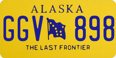 AK license plate GGV898
