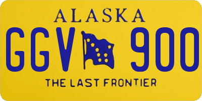 AK license plate GGV900