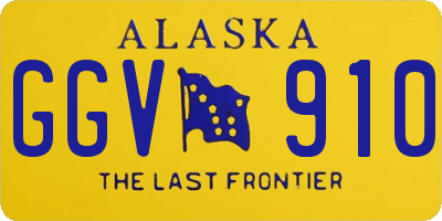 AK license plate GGV910