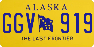 AK license plate GGV919