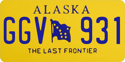 AK license plate GGV931