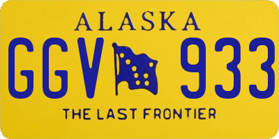 AK license plate GGV933
