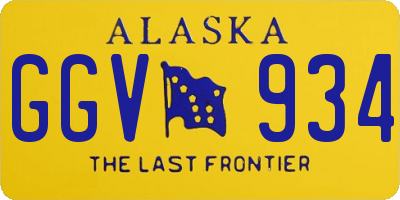 AK license plate GGV934