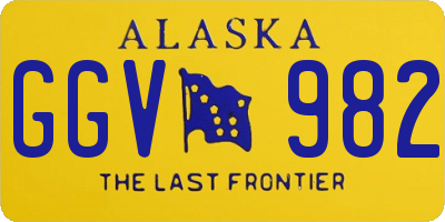 AK license plate GGV982