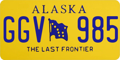 AK license plate GGV985