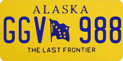 AK license plate GGV988