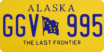 AK license plate GGV995