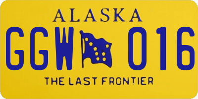 AK license plate GGW016