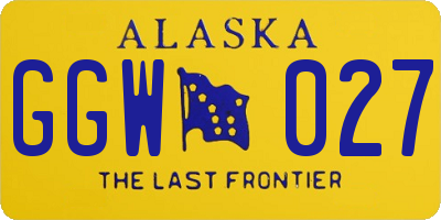 AK license plate GGW027