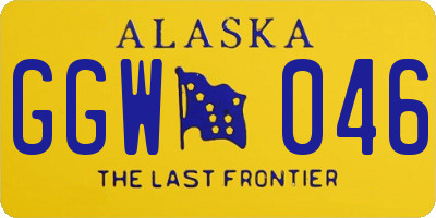 AK license plate GGW046
