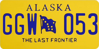 AK license plate GGW053