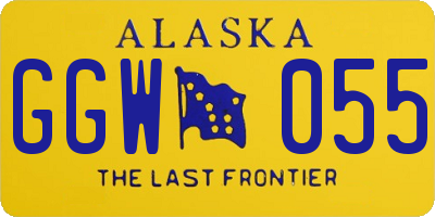AK license plate GGW055