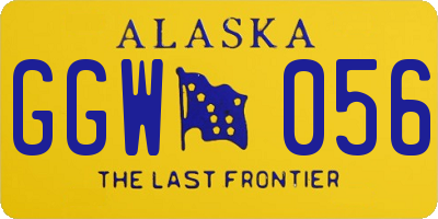 AK license plate GGW056