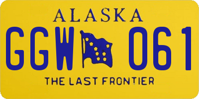 AK license plate GGW061