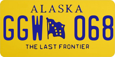 AK license plate GGW068