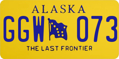 AK license plate GGW073