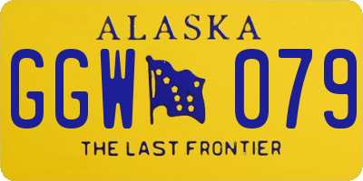 AK license plate GGW079