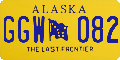 AK license plate GGW082
