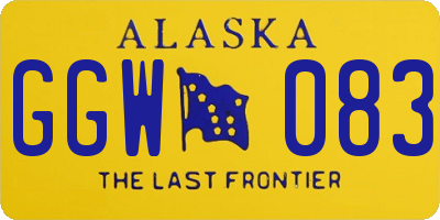 AK license plate GGW083