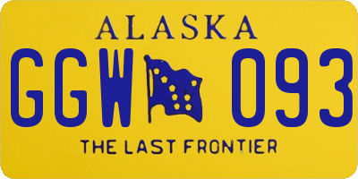 AK license plate GGW093