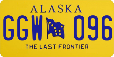 AK license plate GGW096
