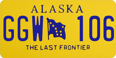 AK license plate GGW106