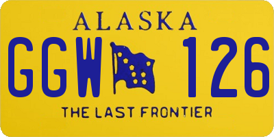 AK license plate GGW126