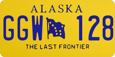 AK license plate GGW128