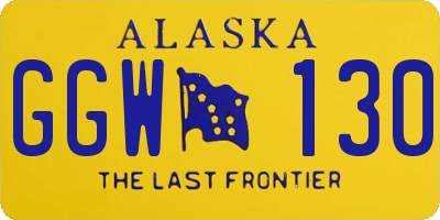AK license plate GGW130