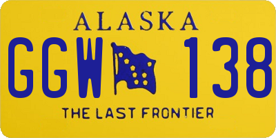 AK license plate GGW138