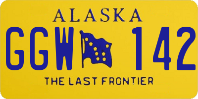 AK license plate GGW142