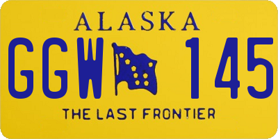AK license plate GGW145