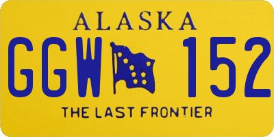 AK license plate GGW152