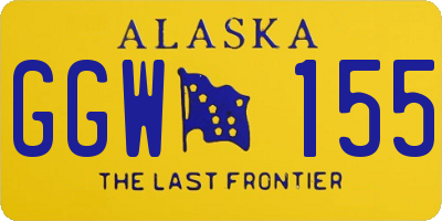AK license plate GGW155