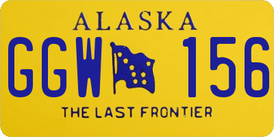 AK license plate GGW156