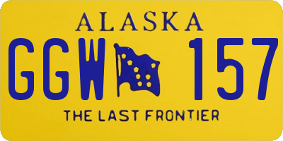 AK license plate GGW157