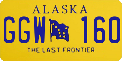 AK license plate GGW160
