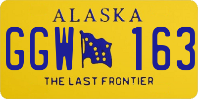 AK license plate GGW163