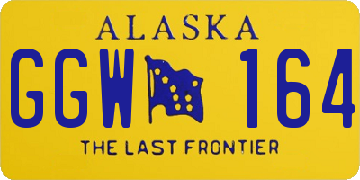 AK license plate GGW164