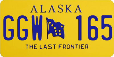 AK license plate GGW165