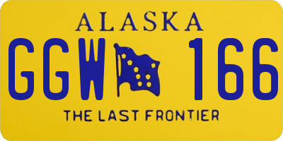 AK license plate GGW166